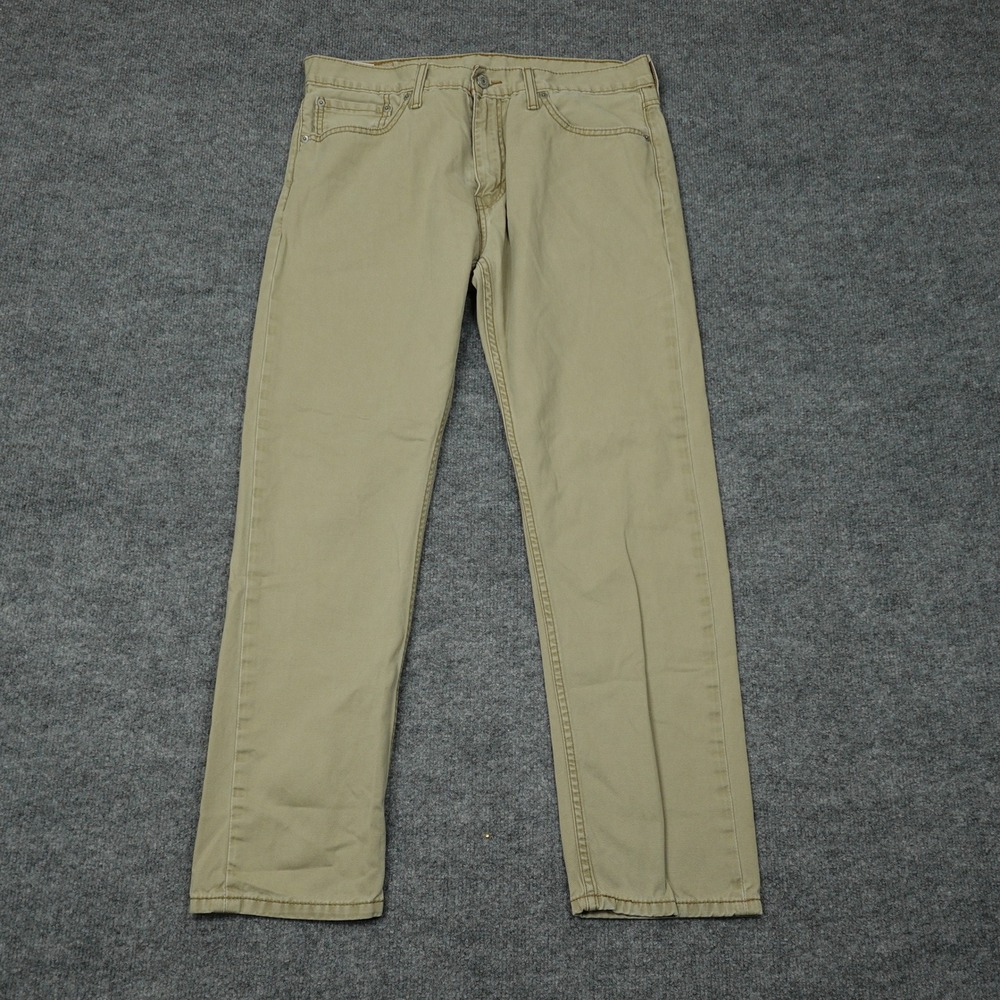 Levi's 508 Jeans Mens 33x30 Khaki Tan Regular Tapered Leg Cotton Denim